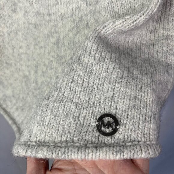MICHAEL Michael Kors Gray Cowl Neck Alpaca Blend Scoop Hem Knit Sweater L - Picture 4 of 6